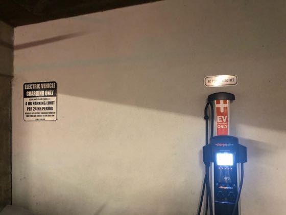 EV charger at Glenneyre Structure
