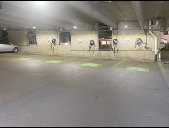 EV charger at Lemont Village